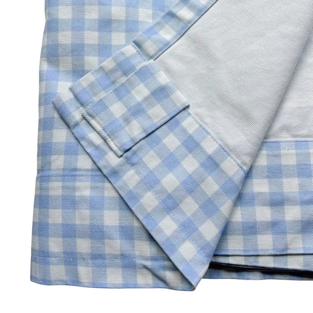 Spoonflower Blue Gingham Curtain‎ Panel 82